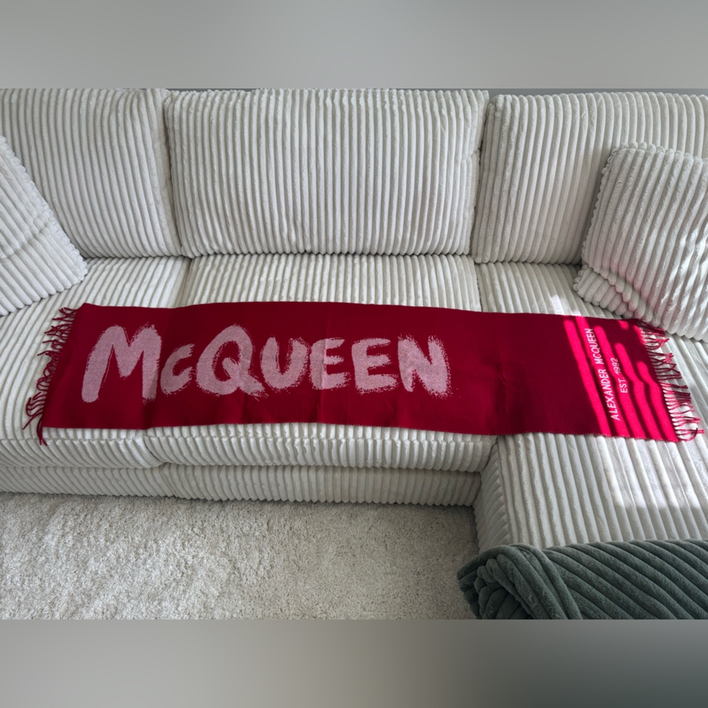Alexander McQueen Bold Red Scarf